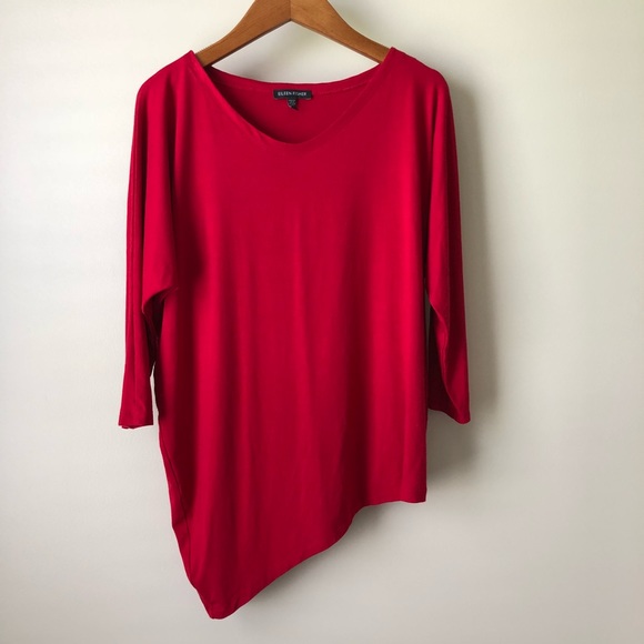 Eileen Fisher Tops - Eileen Fisher Asymmetrical Tee • XS